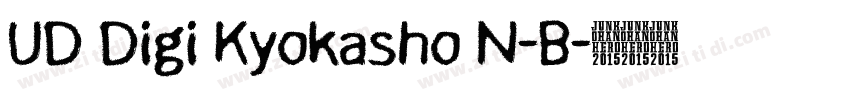 UD Digi Kyokasho N-B字体转换